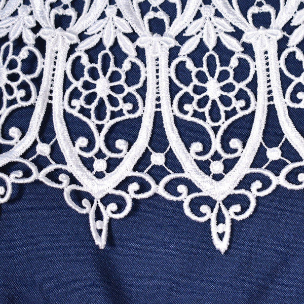 1990s Navy & Lace Vintage  Maxi Dress Cats Like Us