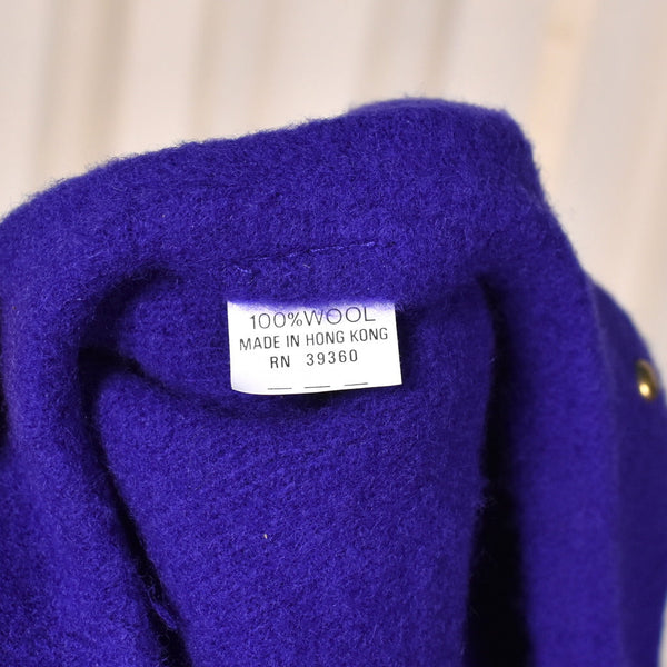 1990s Purple Gold Rivet Wool Beret Cats Like Us