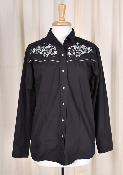 1990s Vintage Gothabilly Swirl Shirt Cats Like Us