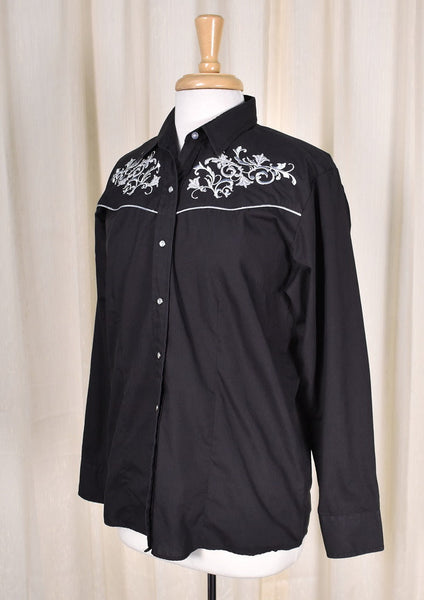 1990s Vintage Gothabilly Swirl Shirt Cats Like Us