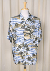 1990s Vintage Palm Tree & Ocean Cardin Shirt