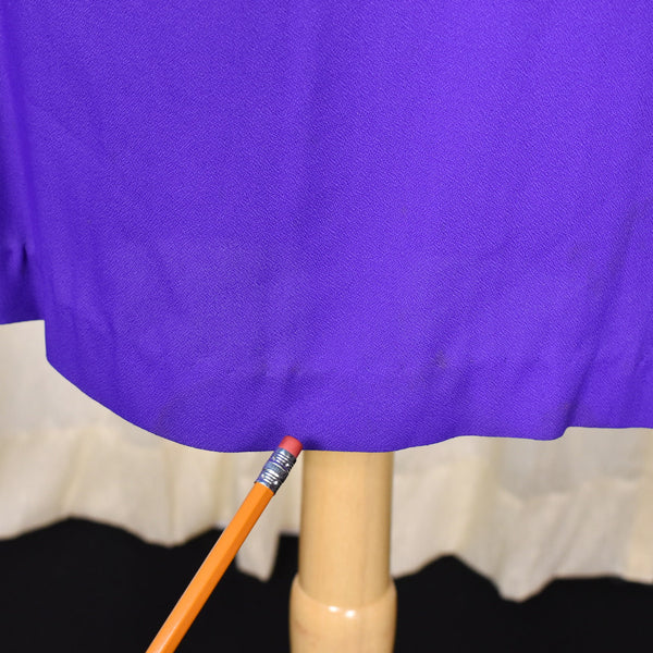 1990s Vintage Purple Drape Back Sheath Dress Cats Like Us