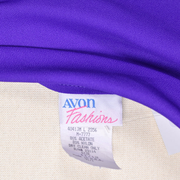 1990s Vintage Purple Drape Back Sheath Dress Cats Like Us