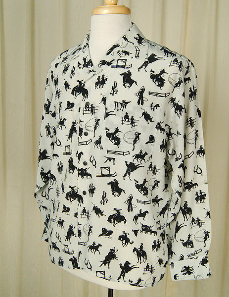 1990s does 1950s Cowboy Shirt Cats Like Us