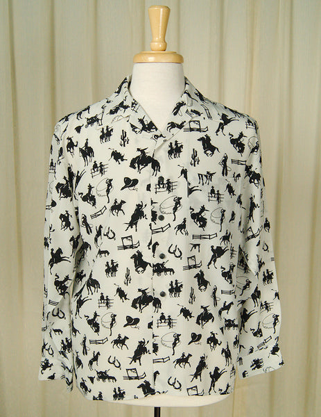 1990s does 1950s Cowboy Shirt Cats Like Us