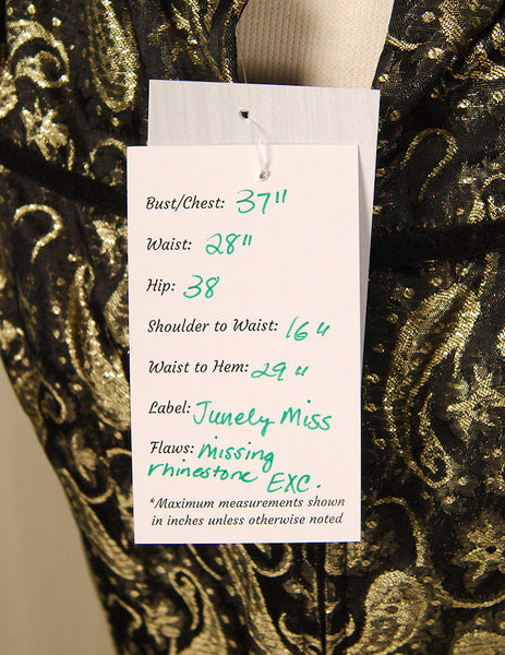 50s Gold Paisley Cocktail Dress Cats Like Us