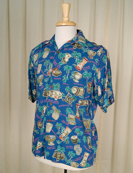 60s Style Tiki Drink Shirt Cats Like Us