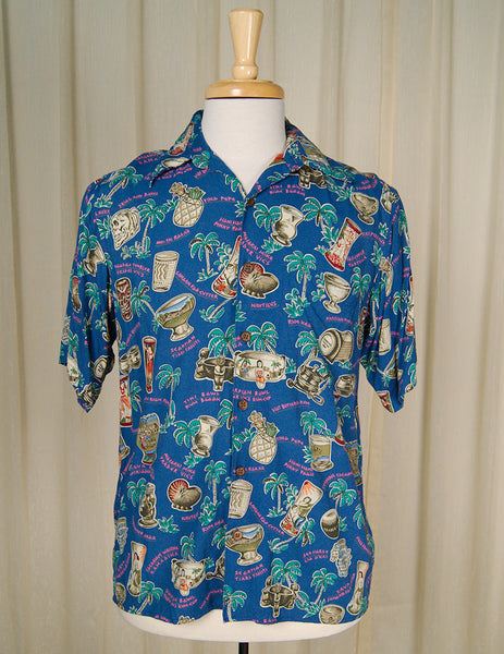60s Style Tiki Drink Shirt Cats Like Us