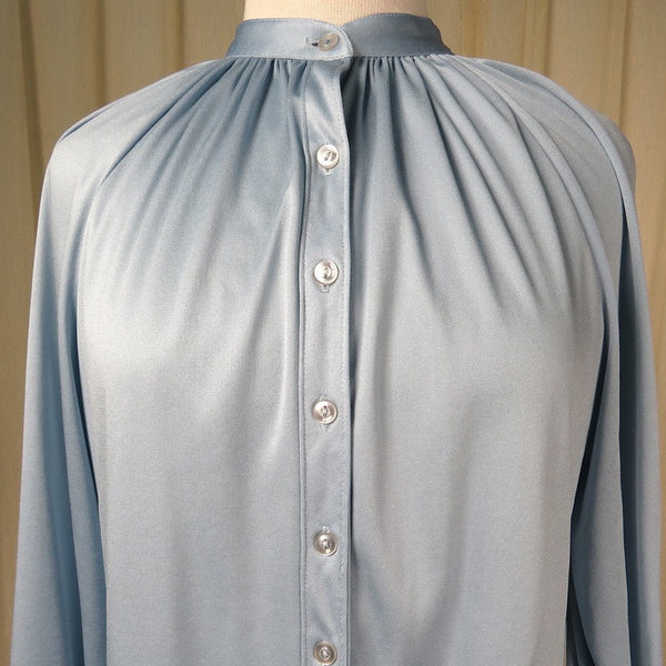 70s does 1940s Blue Peasant Top Cats Like Us