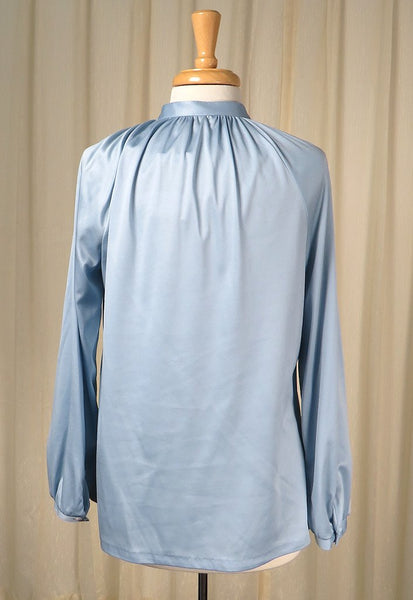 70s does 1940s Blue Peasant Top Cats Like Us