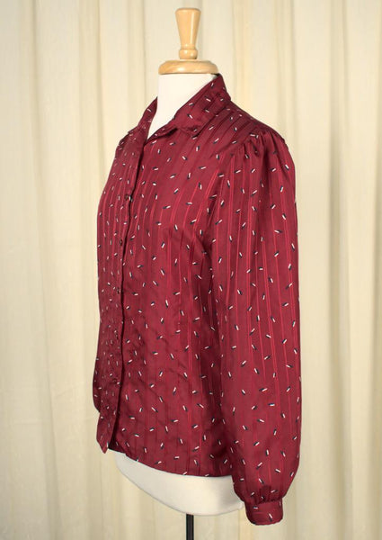70s does 1940s Confetti Blouse Cats Like Us