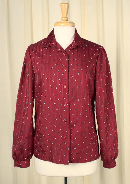 70s does 1940s Confetti Blouse Cats Like Us