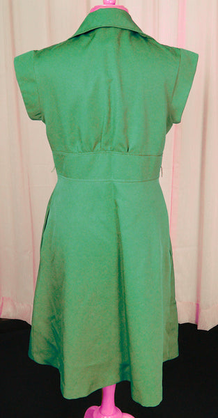 70s does 1940s Green Dress Cats Like Us