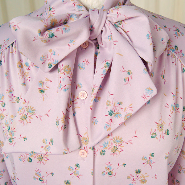 70s does 1940s Lavender Blouse Cats Like Us