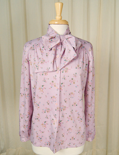 70s does 1940s Lavender Blouse Cats Like Us