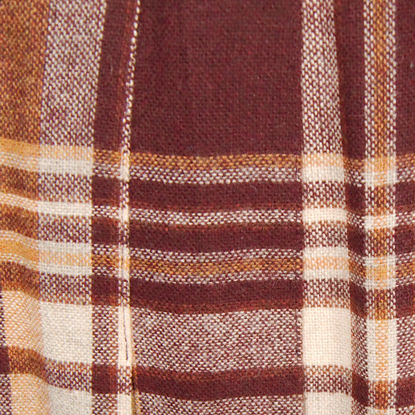 70s does 1950s Brwn Plaid Skirt Cats Like Us