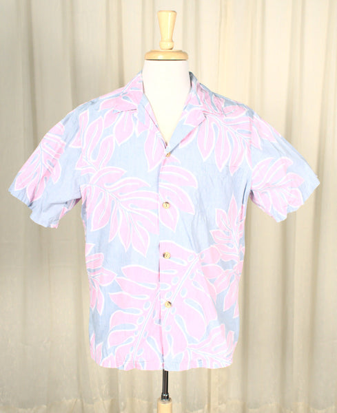 80s 1960s Pastel Palms Vintage Shirt Cats Like Us