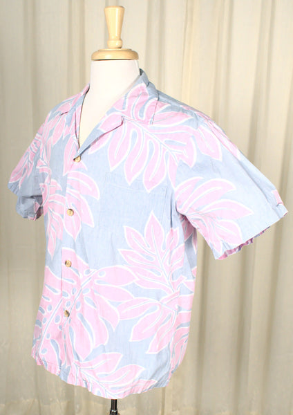 80s 1960s Pastel Palms Vintage Shirt Cats Like Us