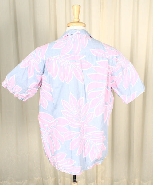 80s 1960s Pastel Palms Vintage Shirt Cats Like Us