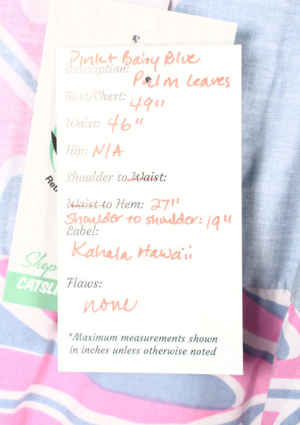 80s 1960s Pastel Palms Vintage Shirt Cats Like Us