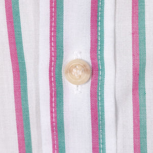 80s Vintage Pink & Green Striped Shirt Cats Like Us