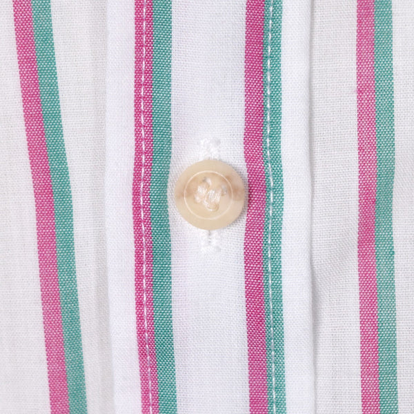 80s Vintage Pink & Green Striped Shirt Cats Like Us