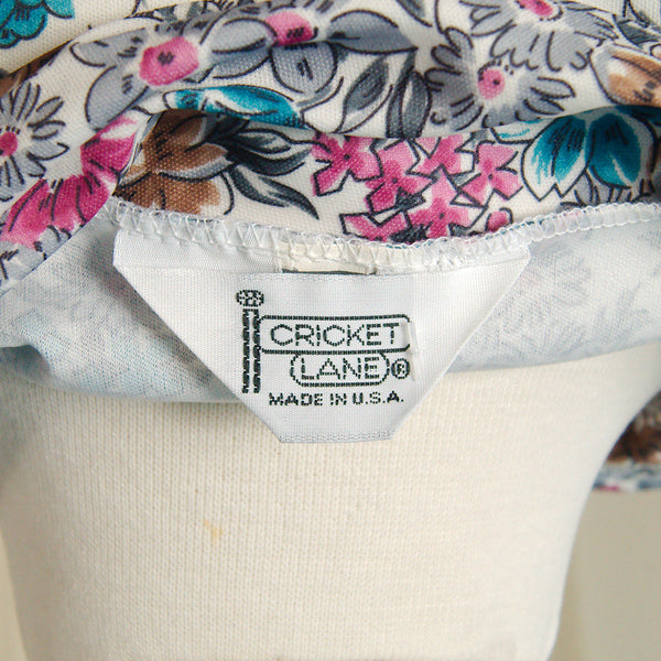 80s does 1940s Bouquet Blouse Cats Like Us