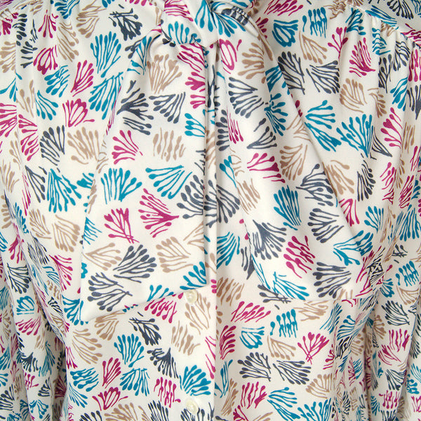 80s does 1940s Coral Bow Blouse Cats Like Us