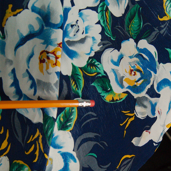 80s does 1940s Floral Dress Cats Like Us