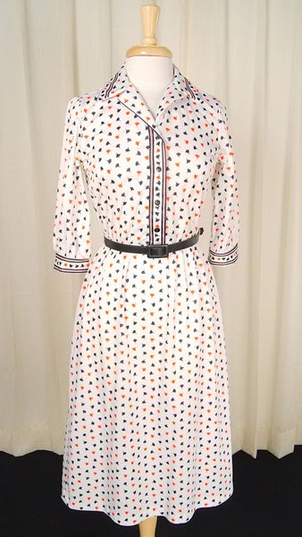 80s does 1940s Leaf Dress Cats Like Us