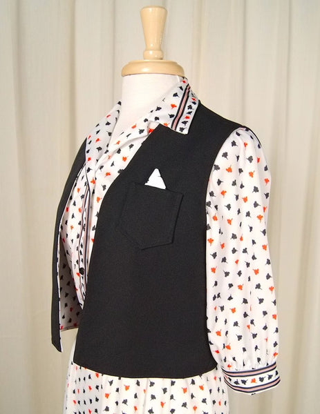 80s does 1940s Leaf Dress Cats Like Us