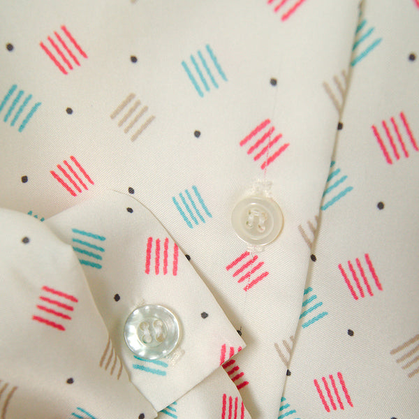 80s does 1940s Lines Bow Blouse Cats Like Us