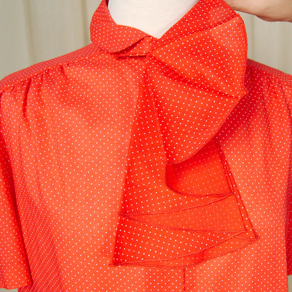 80s does 1940s Ruffle Blouse Cats Like Us