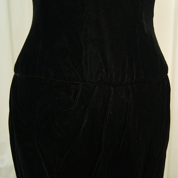 80s does 1940s Velvet Dress Cats Like Us