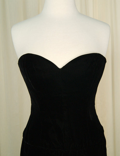 80s does 1940s Velvet Dress Cats Like Us
