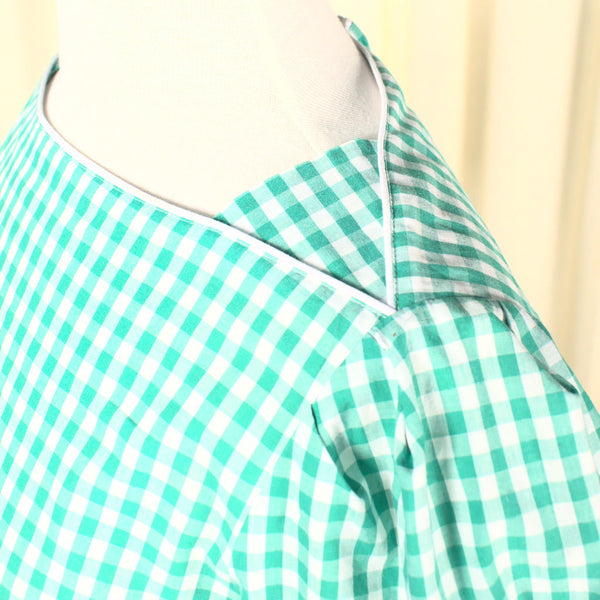 80s does 1940s Vintage Gingham Dress Cats Like Us