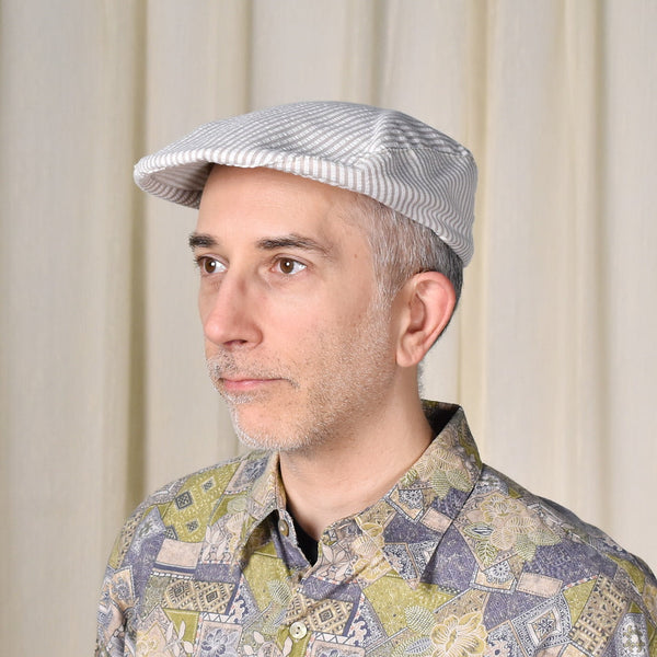 80s does 1940s Vintage Seersucker Cap Cats Like Us