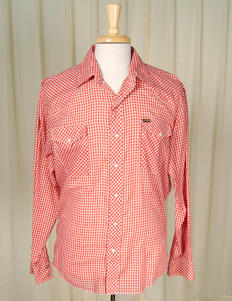 80s does 1950s Gingham Shirt Cats Like Us