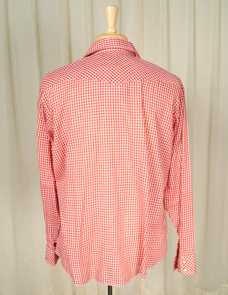 80s does 1950s Gingham Shirt Cats Like Us