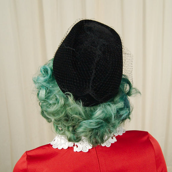 80s does 1950s Velvet Goth Hat Cats Like Us