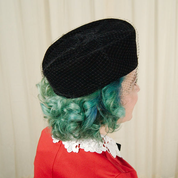 80s does 1950s Velvet Goth Hat Cats Like Us