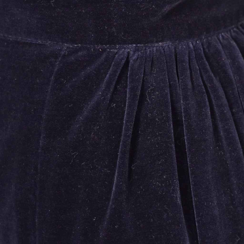 Vintage black velvet clearance skirt