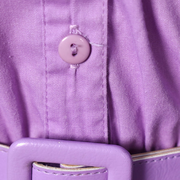 80s does 1950s Vintage Lavender Shirt Dress Cats Like Us