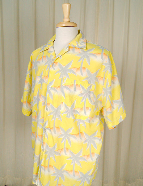 80s does 1960s Palm Tree Shirt Cats Like Us