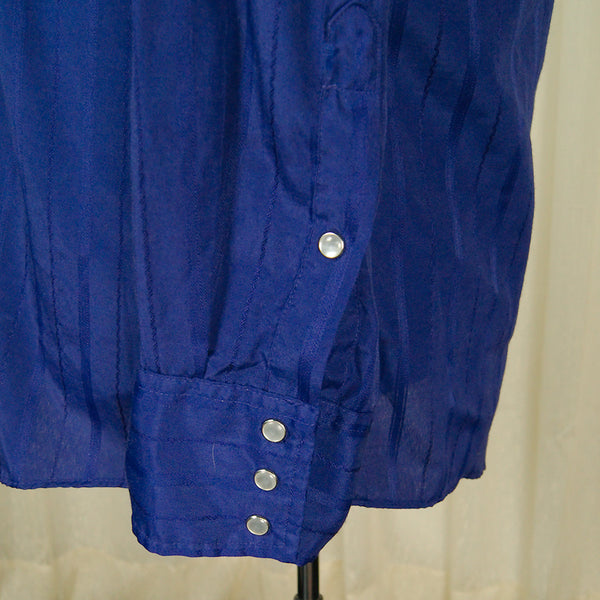 80s does 50s Blue Western Shirt Cats Like Us