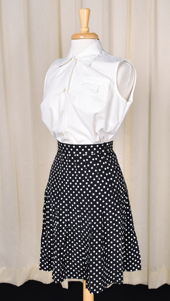 90s does 1950s Vintage Polka Dot Skirt Cats Like Us