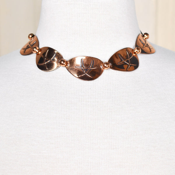 Abstract Vintage Copper Jewelry Set Cats Like Us