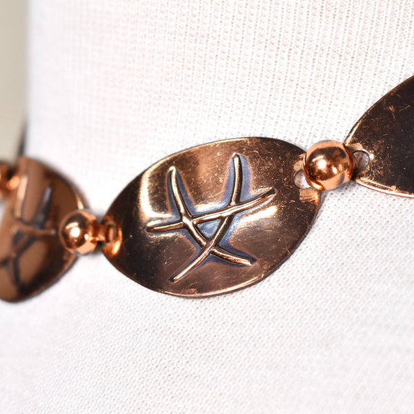Abstract Vintage Copper Jewelry Set Cats Like Us
