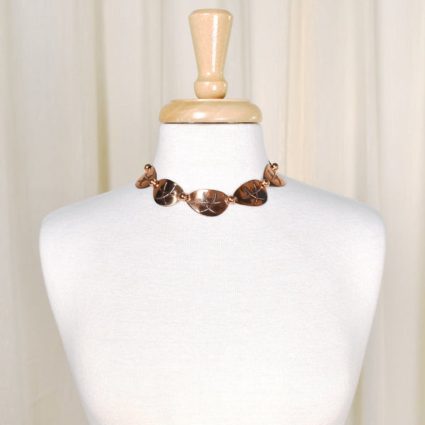 Abstract Vintage Copper Jewelry Set Cats Like Us