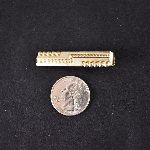 Abstract Vintage Gold Ball Tie Bar Cats Like Us